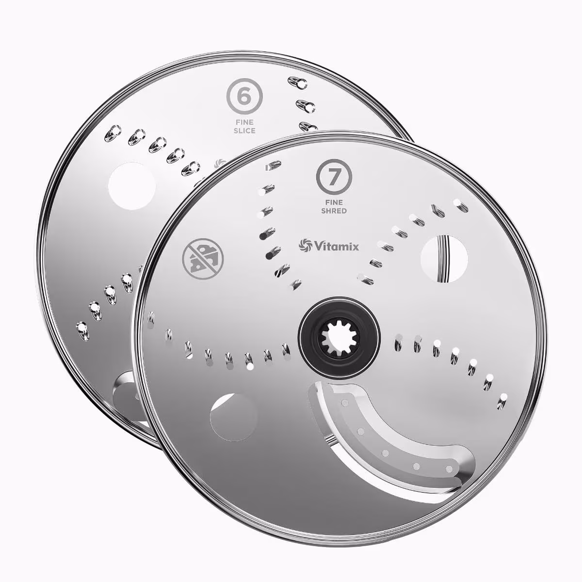 Food Processor Attachment Reversible Fine Shred and Ultra-Thin Slice Disc